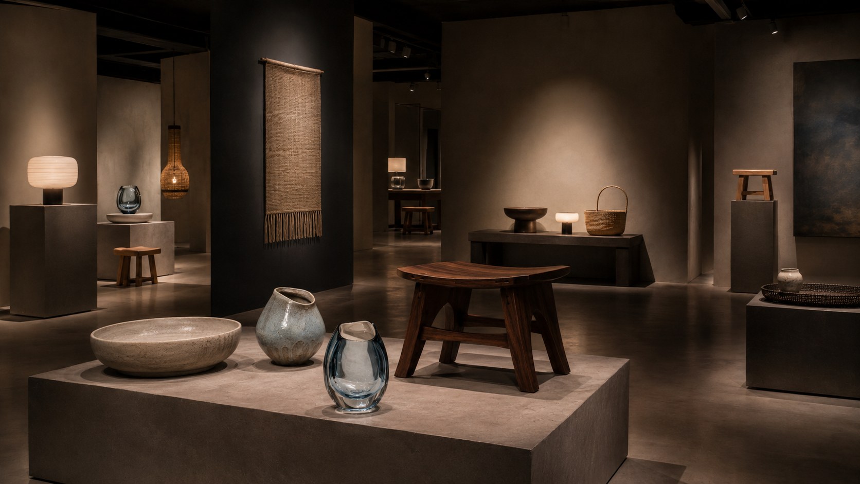 Immersive exhibition of contemporary functional craft objects